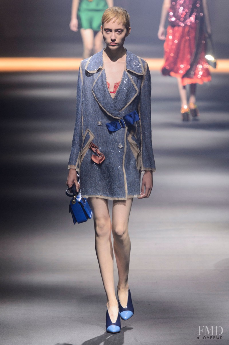 Lia Pavlova featured in  the Lanvin fashion show for Spring/Summer 2016