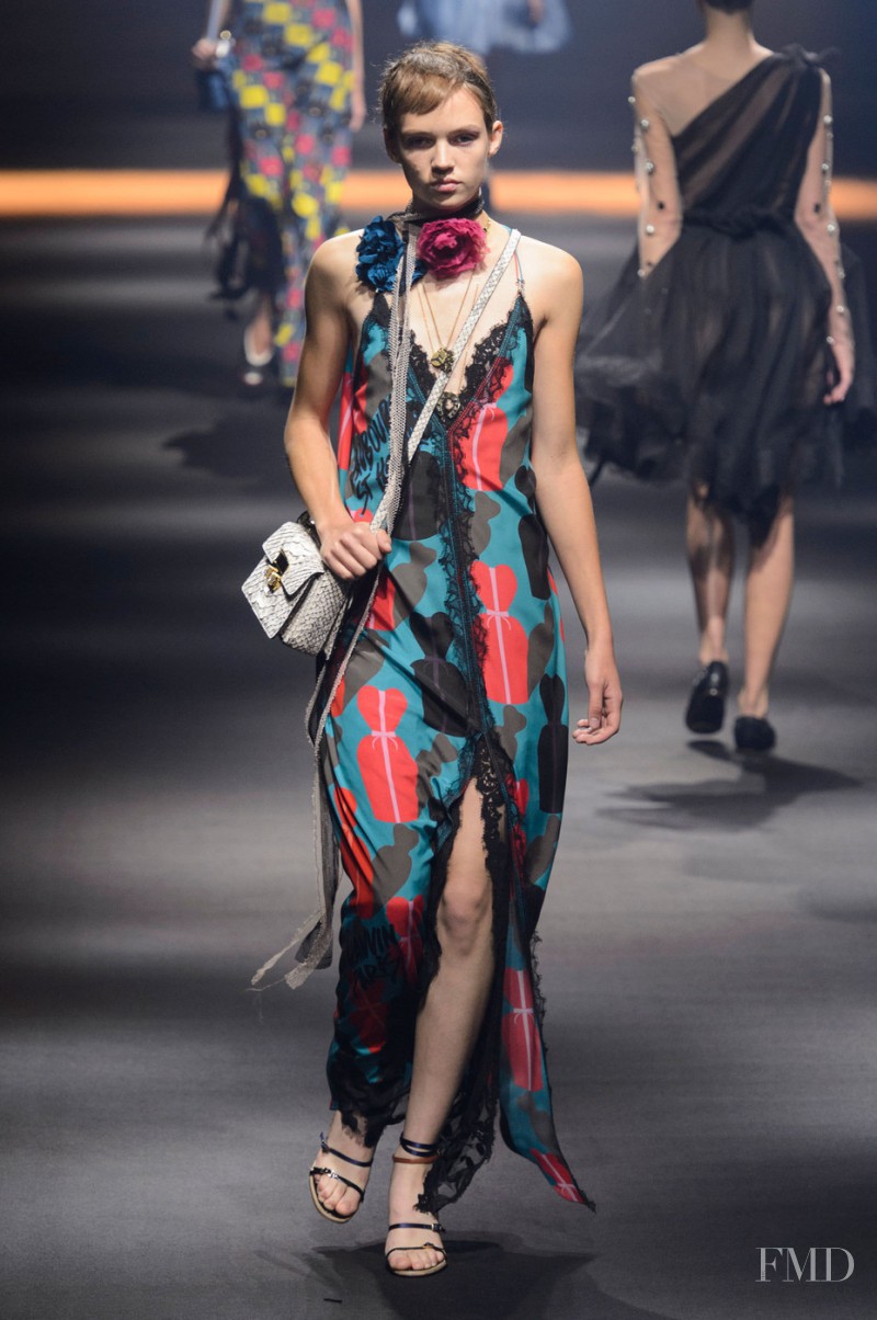 Adrienne Juliger featured in  the Lanvin fashion show for Spring/Summer 2016