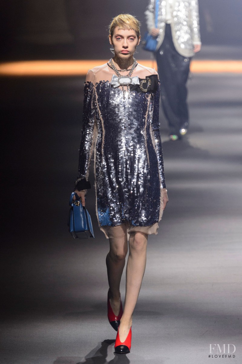 Odette Pavlova featured in  the Lanvin fashion show for Spring/Summer 2016