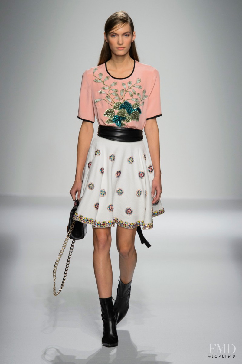 Vera Vavrova featured in  the Andrew Gn fashion show for Spring/Summer 2016