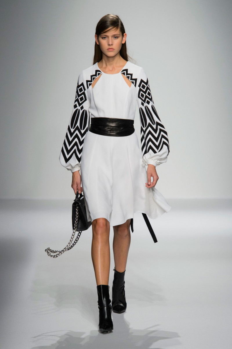 Vivienne Rohner featured in  the Andrew Gn fashion show for Spring/Summer 2016