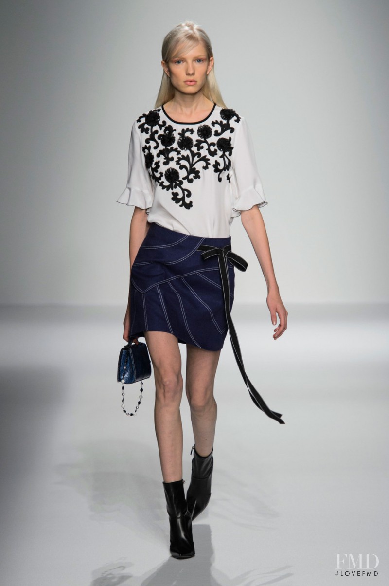 Barbora Bruskova featured in  the Andrew Gn fashion show for Spring/Summer 2016