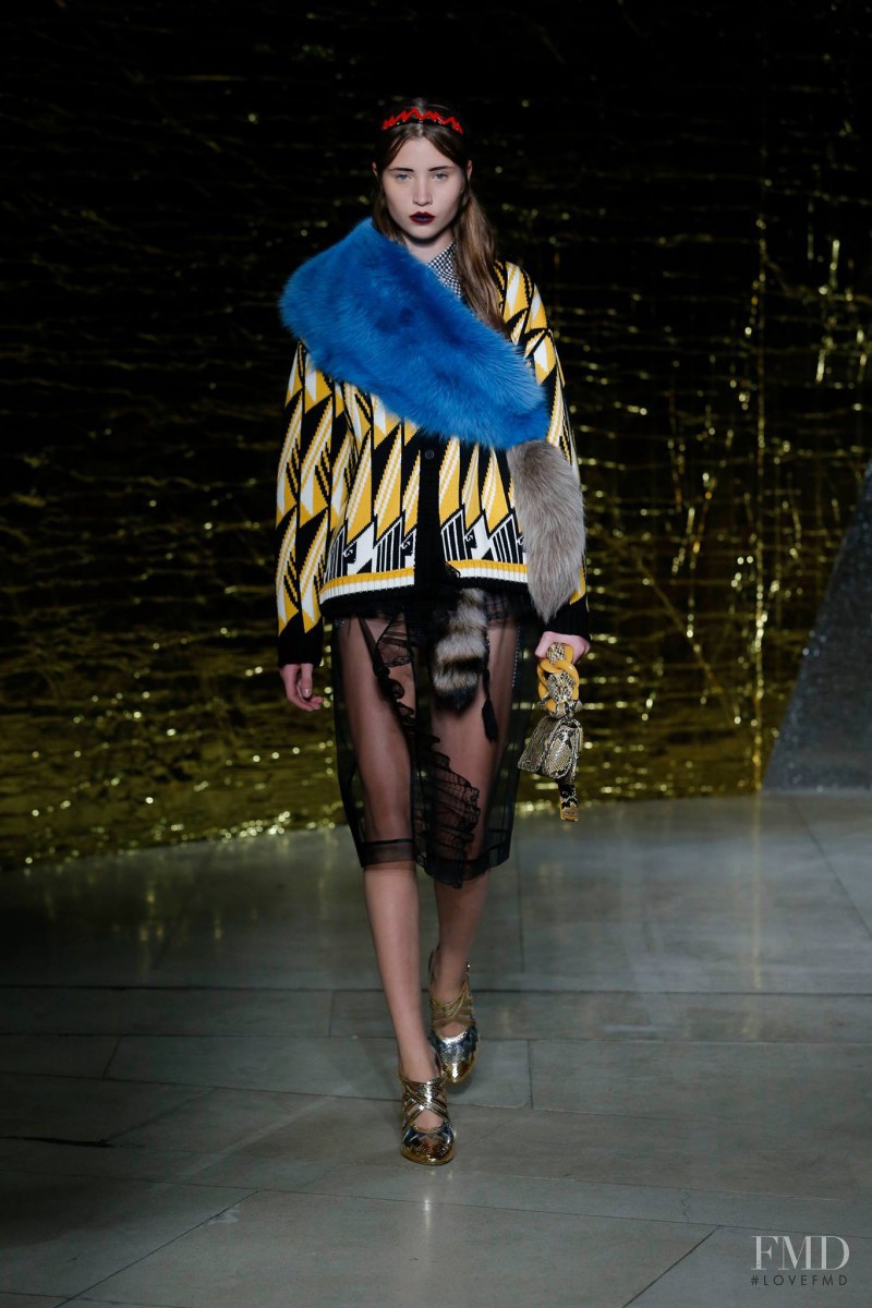 Victoria Kosenkova featured in  the Miu Miu fashion show for Spring/Summer 2016