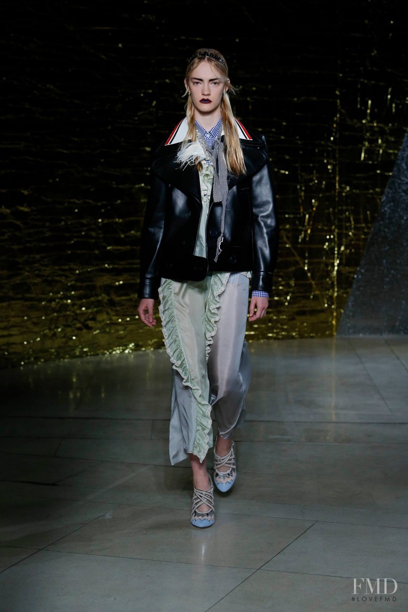 Steph Smith featured in  the Miu Miu fashion show for Spring/Summer 2016