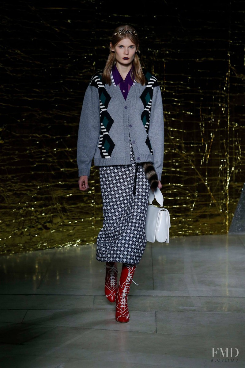 Alexandra Elizabeth Ljadov featured in  the Miu Miu fashion show for Spring/Summer 2016