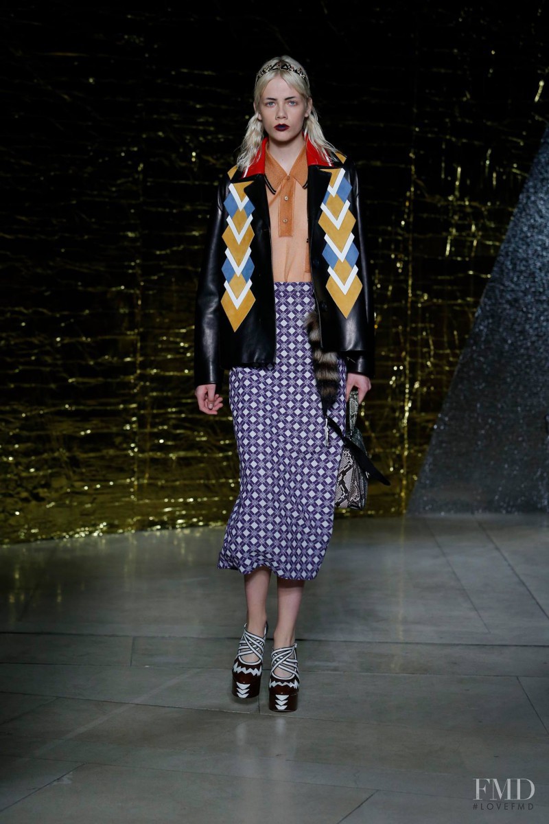 Marjan Jonkman featured in  the Miu Miu fashion show for Spring/Summer 2016