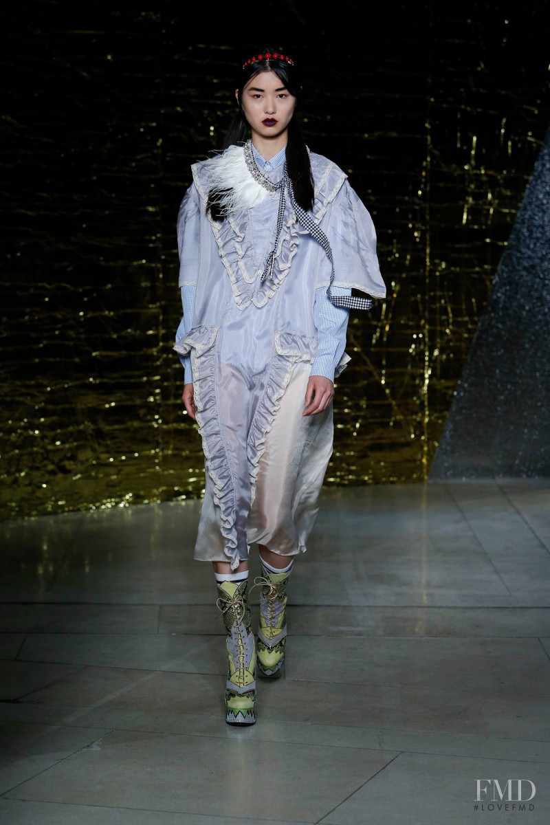 Estelle Chen featured in  the Miu Miu fashion show for Spring/Summer 2016