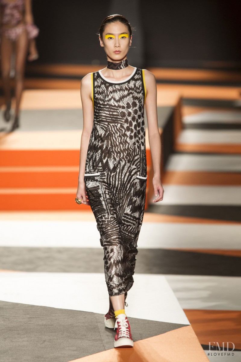 Dongqi Xue featured in  the Missoni fashion show for Spring/Summer 2016