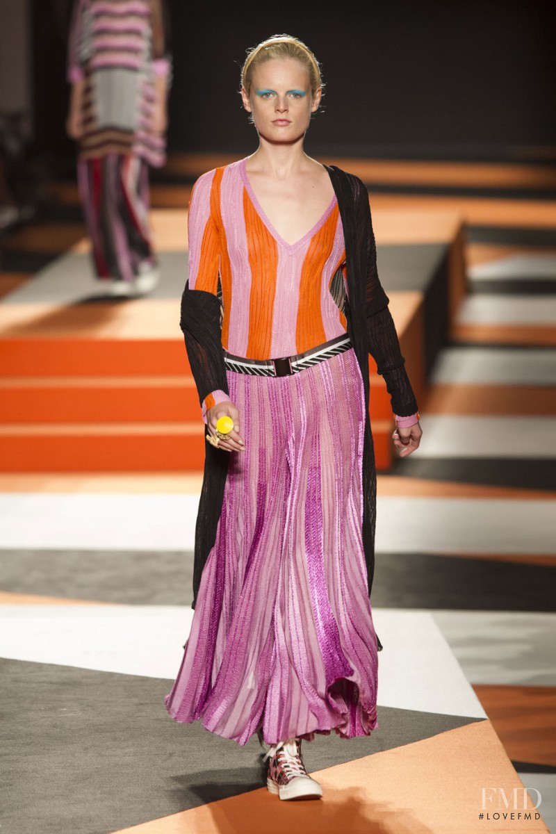 Hanne Gaby Odiele featured in  the Missoni fashion show for Spring/Summer 2016