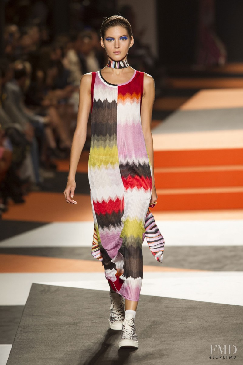 Valery Kaufman featured in  the Missoni fashion show for Spring/Summer 2016