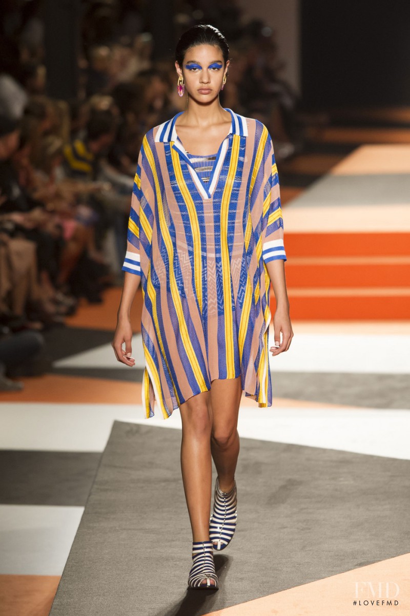 Damaris Goddrie featured in  the Missoni fashion show for Spring/Summer 2016