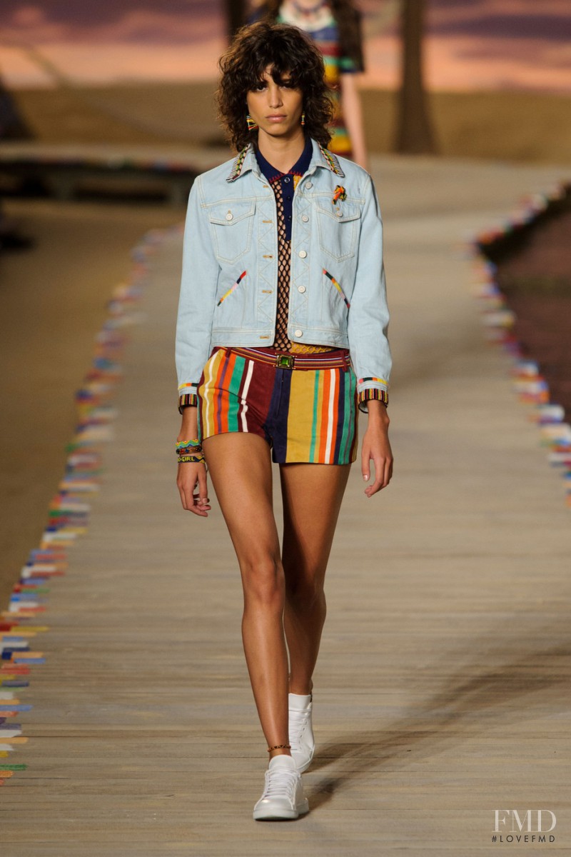 Mica Arganaraz featured in  the Tommy Hilfiger fashion show for Spring/Summer 2016