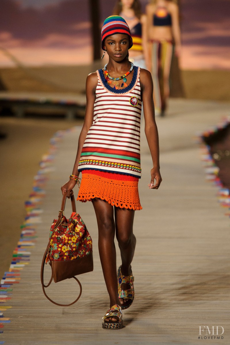Leomie Anderson featured in  the Tommy Hilfiger fashion show for Spring/Summer 2016