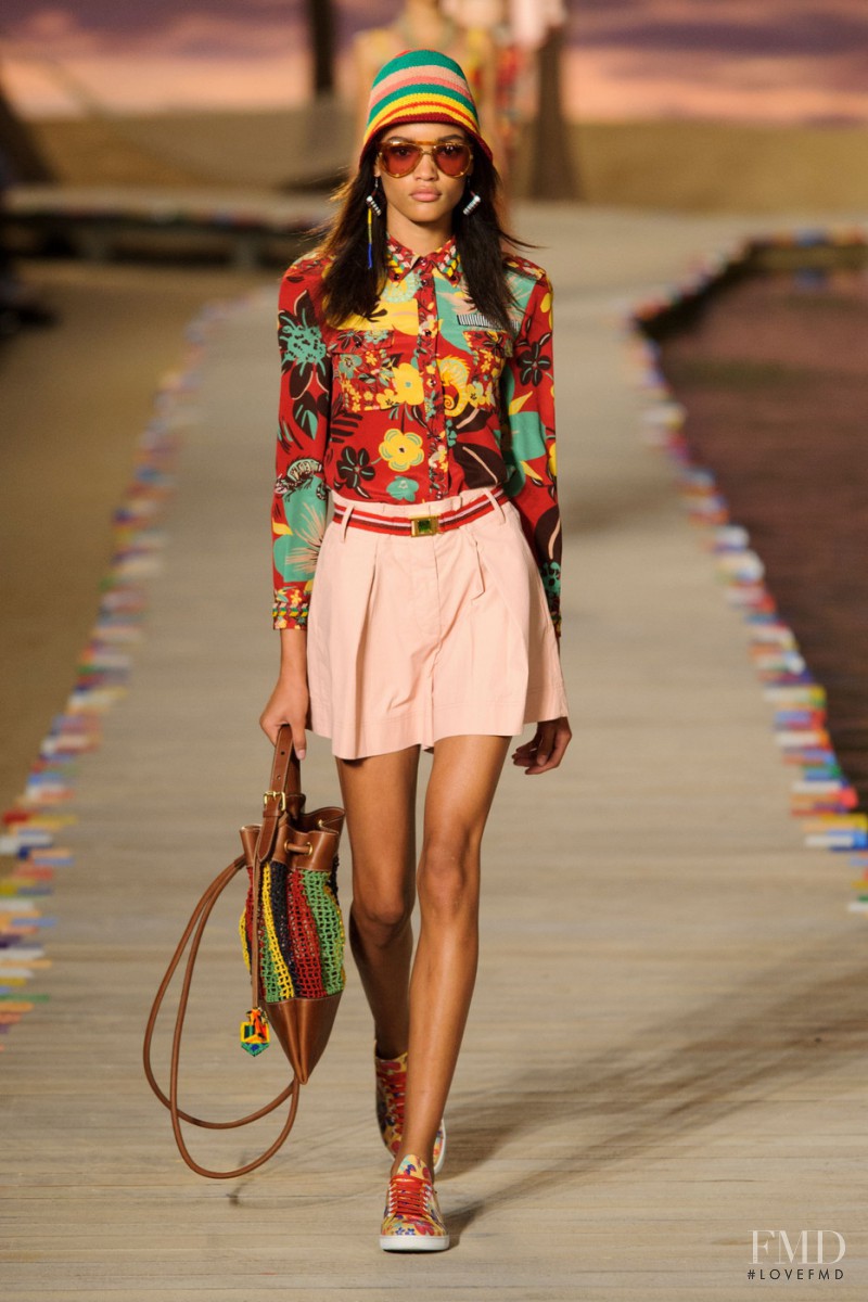 Lameka Fox featured in  the Tommy Hilfiger fashion show for Spring/Summer 2016