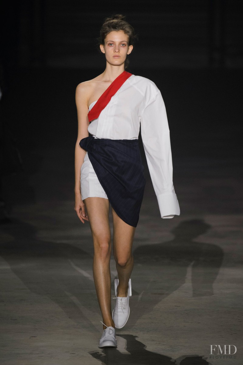 Louise Lefebure featured in  the Jacquemus fashion show for Spring/Summer 2016