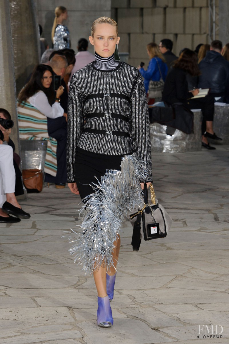 Harleth Kuusik featured in  the Loewe fashion show for Spring/Summer 2016
