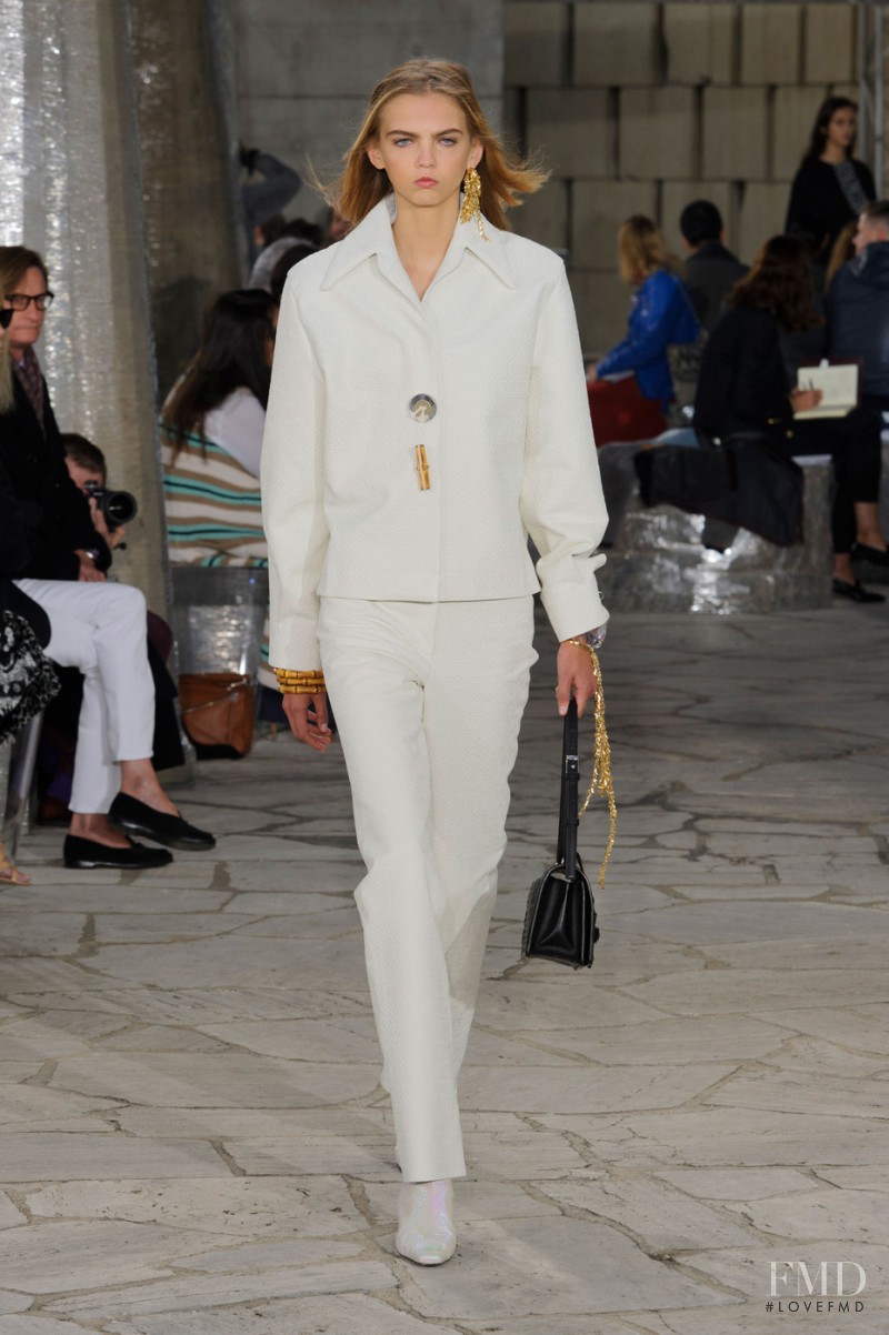 Molly Bair featured in  the Loewe fashion show for Spring/Summer 2016