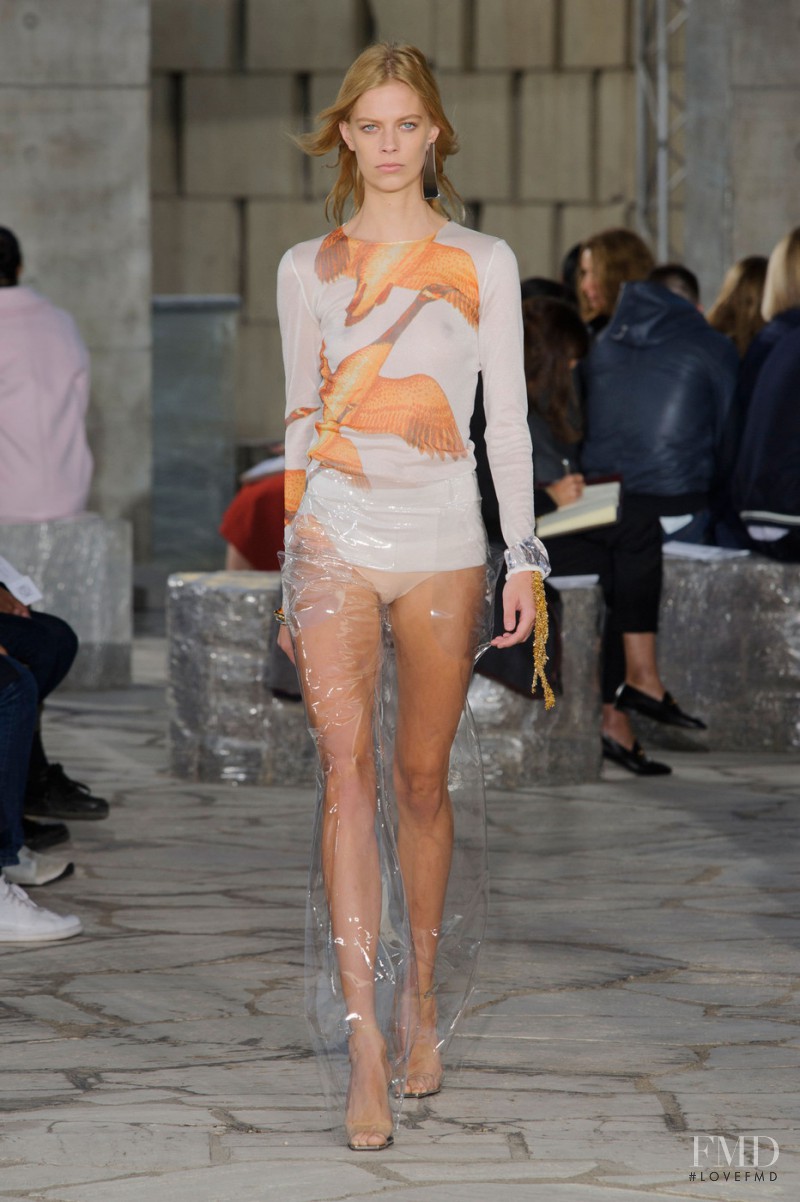 Lexi Boling featured in  the Loewe fashion show for Spring/Summer 2016