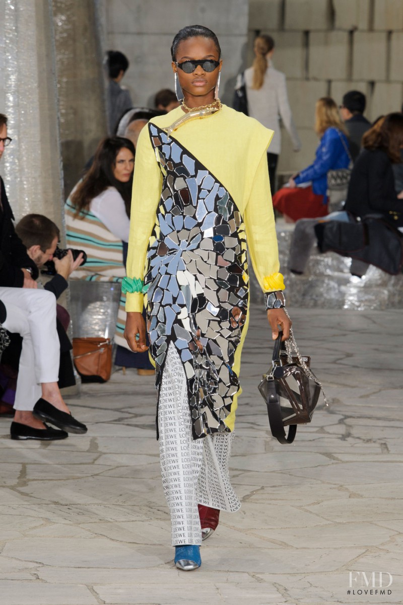 Mayowa Nicholas featured in  the Loewe fashion show for Spring/Summer 2016