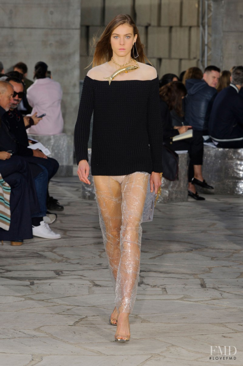 Phillipa Hemphrey featured in  the Loewe fashion show for Spring/Summer 2016