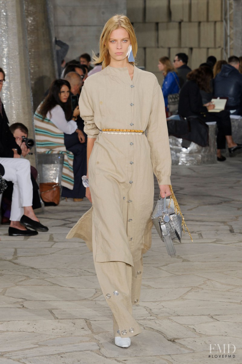 Lexi Boling featured in  the Loewe fashion show for Spring/Summer 2016