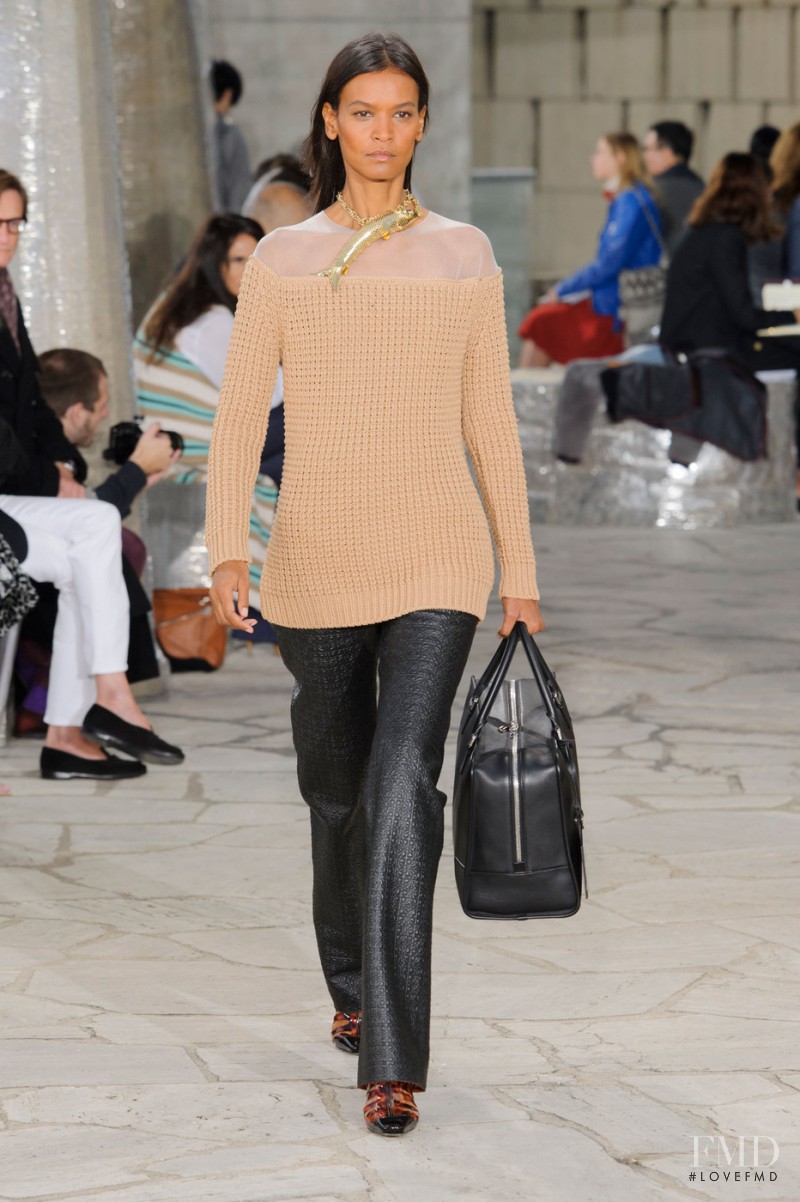Liya Kebede featured in  the Loewe fashion show for Spring/Summer 2016
