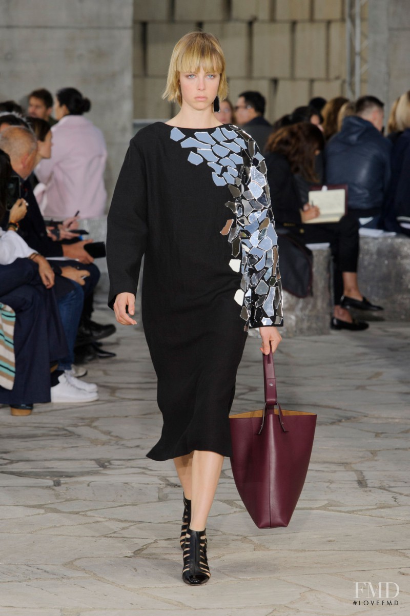 Edie Campbell featured in  the Loewe fashion show for Spring/Summer 2016