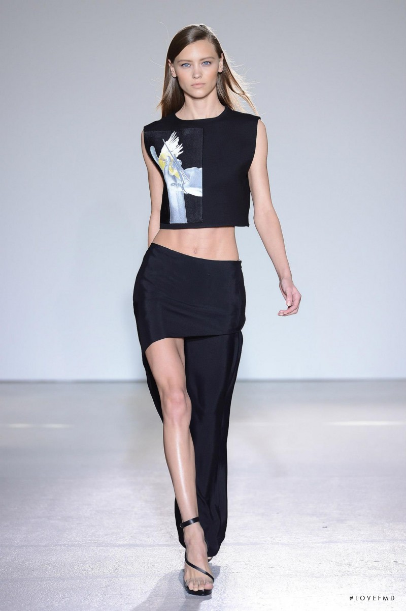 Mila Krasnoiarova featured in  the Costume National fashion show for Spring/Summer 2013