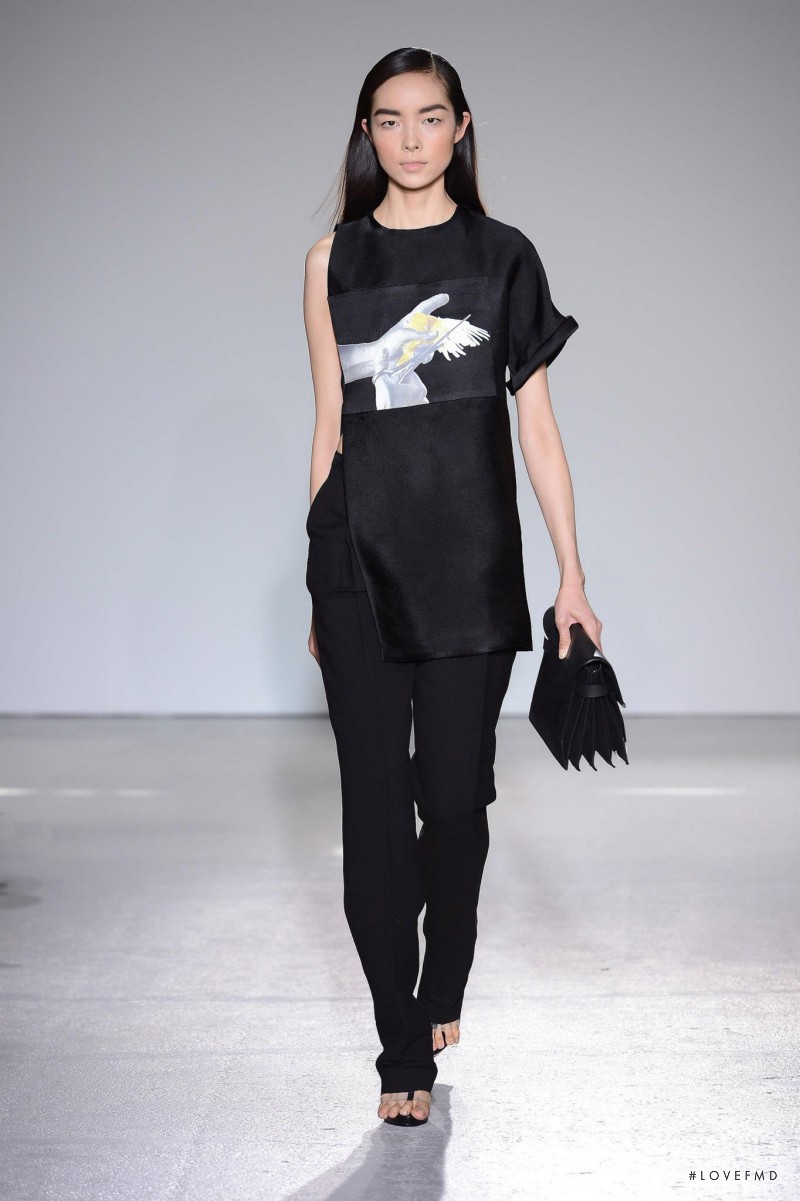 Fei Fei Sun featured in  the Costume National fashion show for Spring/Summer 2013