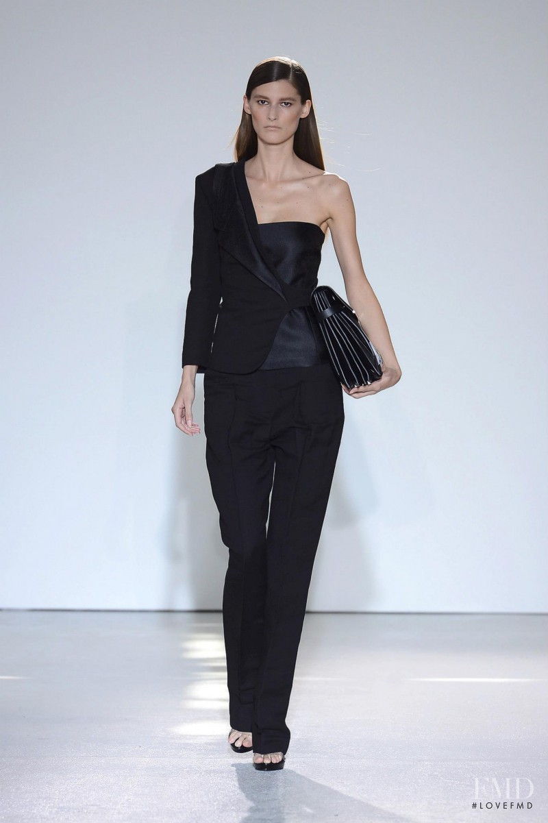 Marie Piovesan featured in  the Costume National fashion show for Spring/Summer 2013