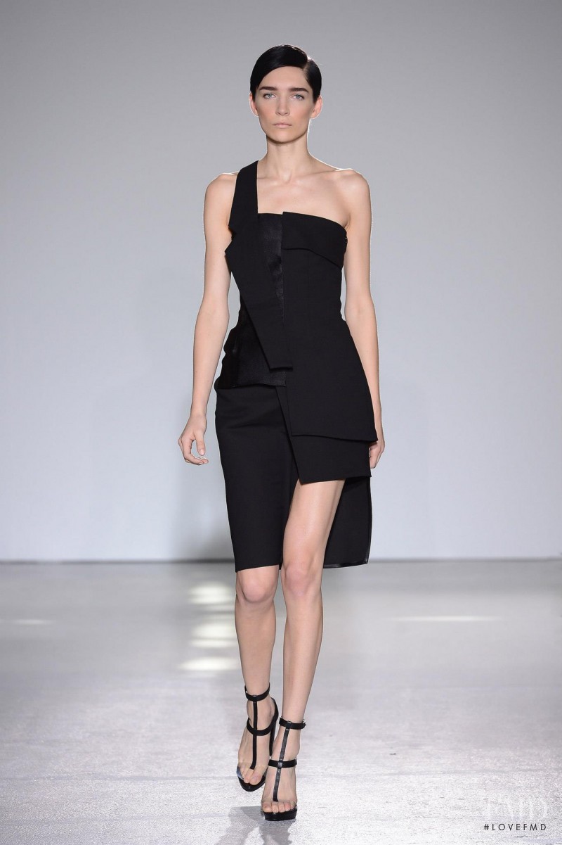 Janice Alida featured in  the Costume National fashion show for Spring/Summer 2013