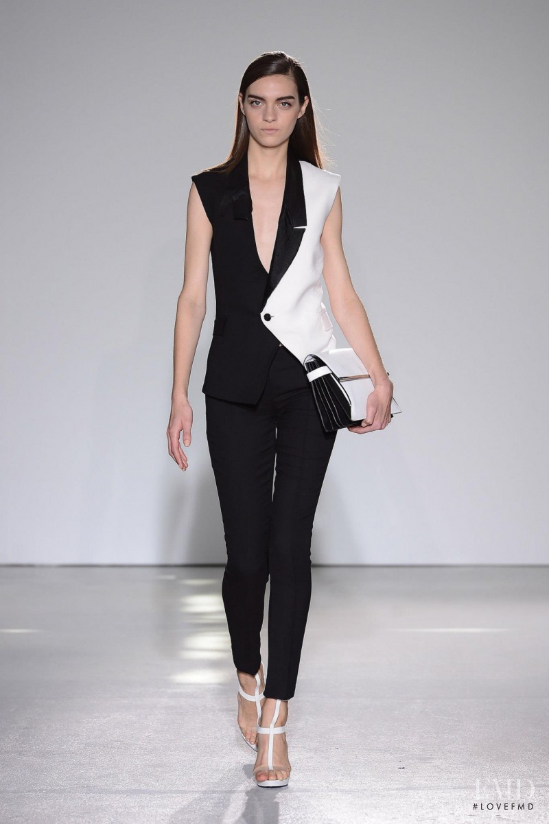Magda Laguinge featured in  the Costume National fashion show for Spring/Summer 2013