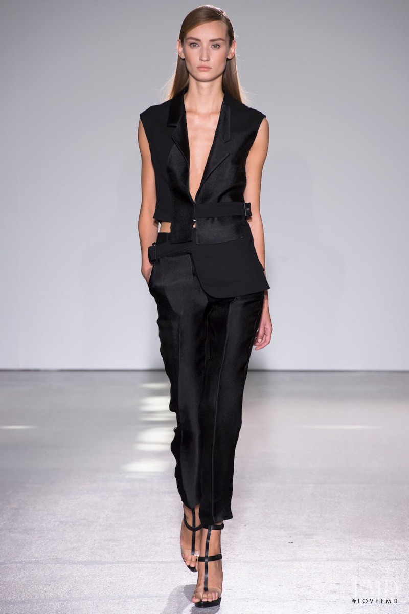 Alex Yuryeva featured in  the Costume National fashion show for Spring/Summer 2013