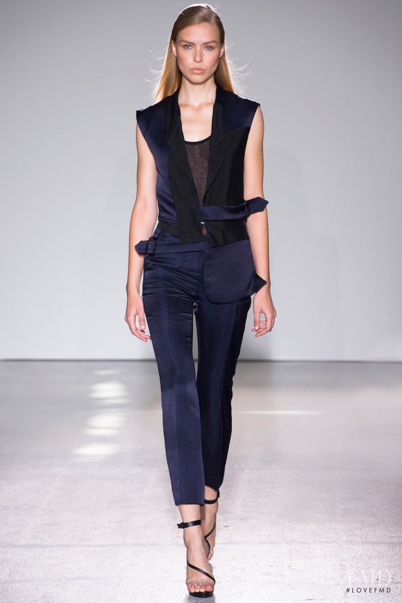 Natasha Remarchuk featured in  the Costume National fashion show for Spring/Summer 2013