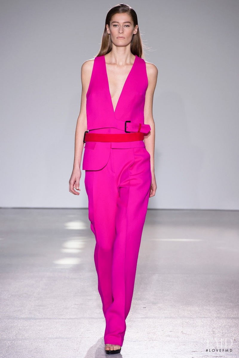 Caroline Farneman featured in  the Costume National fashion show for Spring/Summer 2013