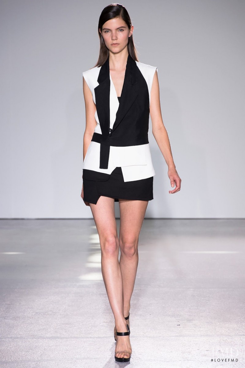 Agnes Nabuurs featured in  the Costume National fashion show for Spring/Summer 2013