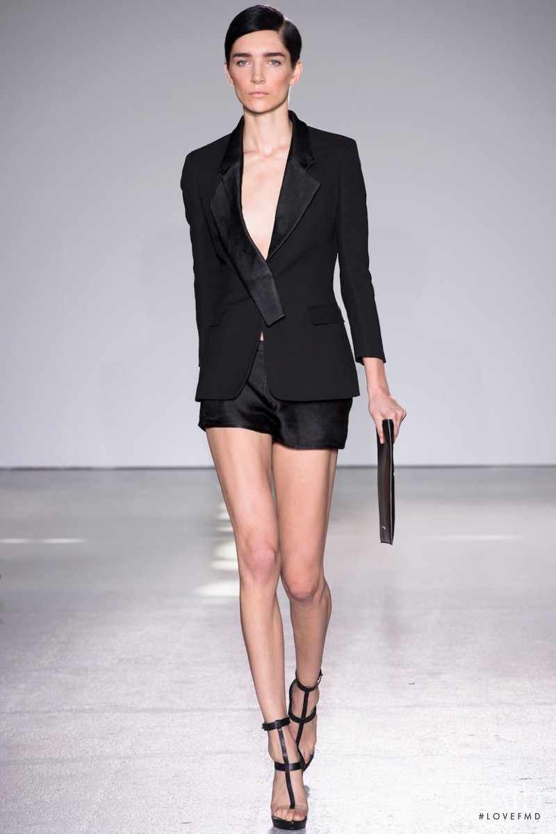 Janice Alida featured in  the Costume National fashion show for Spring/Summer 2013