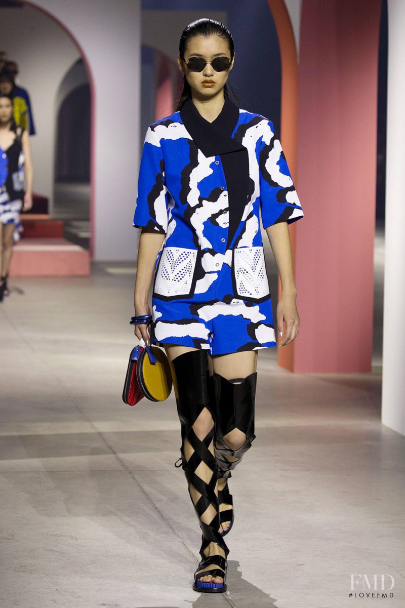 Estelle Chen featured in  the Kenzo fashion show for Spring/Summer 2016