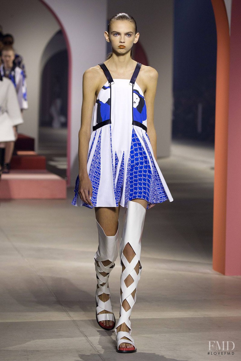 Molly Bair featured in  the Kenzo fashion show for Spring/Summer 2016