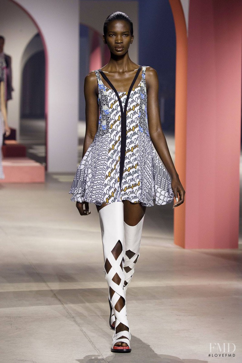 Aamito Stacie Lagum featured in  the Kenzo fashion show for Spring/Summer 2016