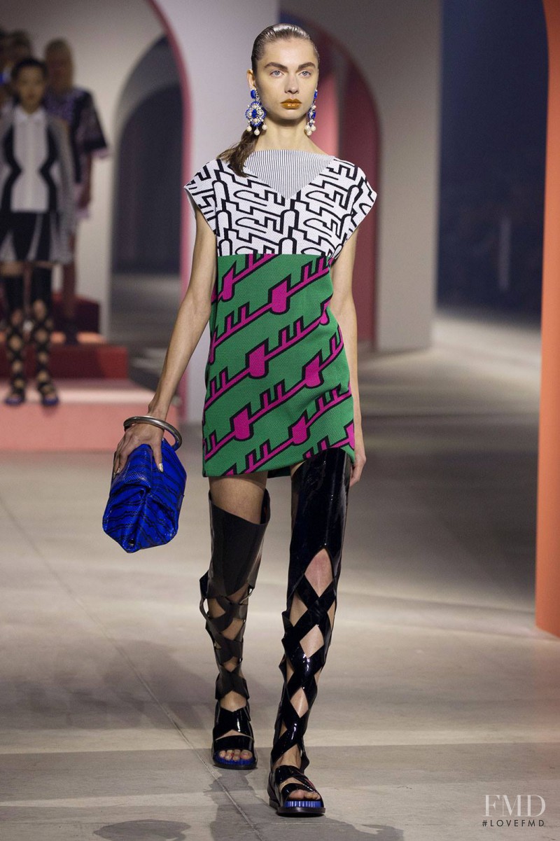 Tina Veshaguri featured in  the Kenzo fashion show for Spring/Summer 2016