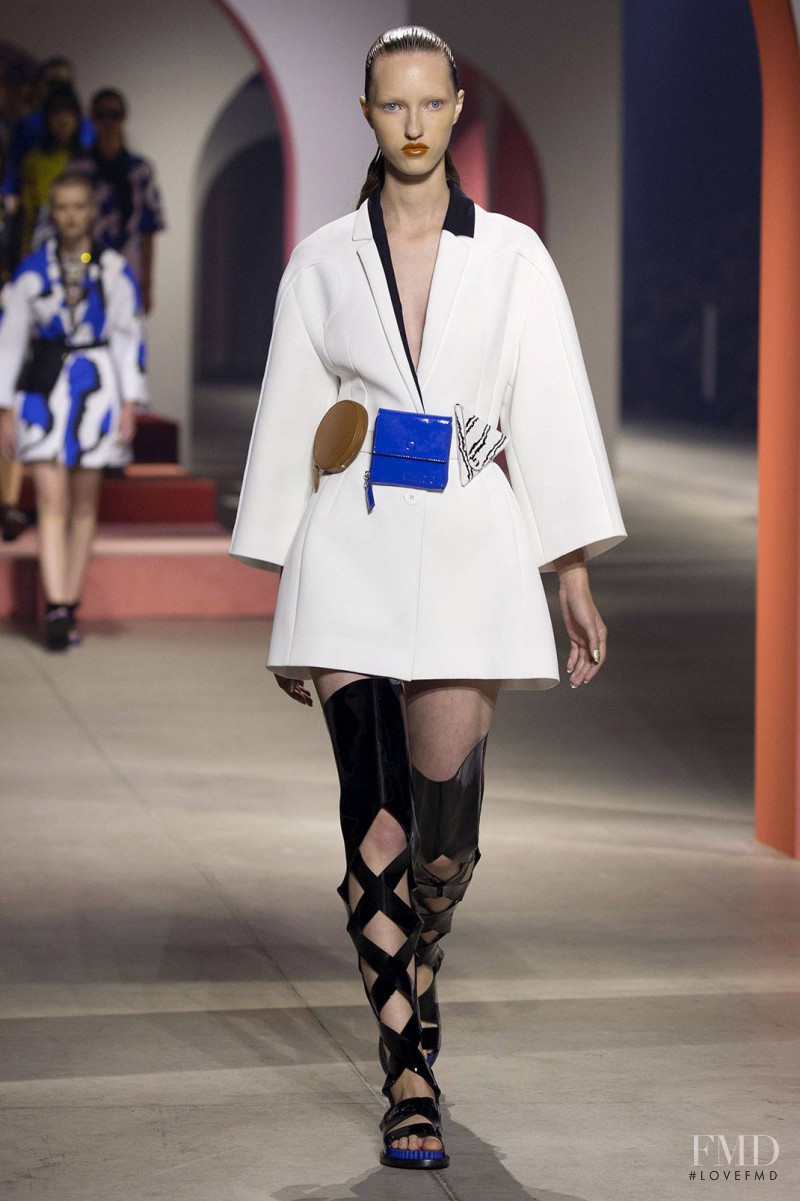Liza Ostanina featured in  the Kenzo fashion show for Spring/Summer 2016