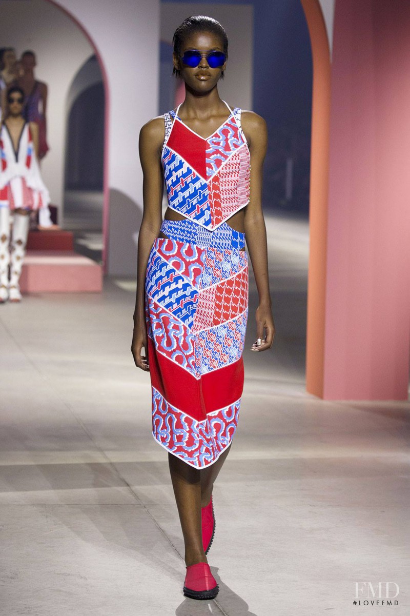 Amilna Estevão featured in  the Kenzo fashion show for Spring/Summer 2016
