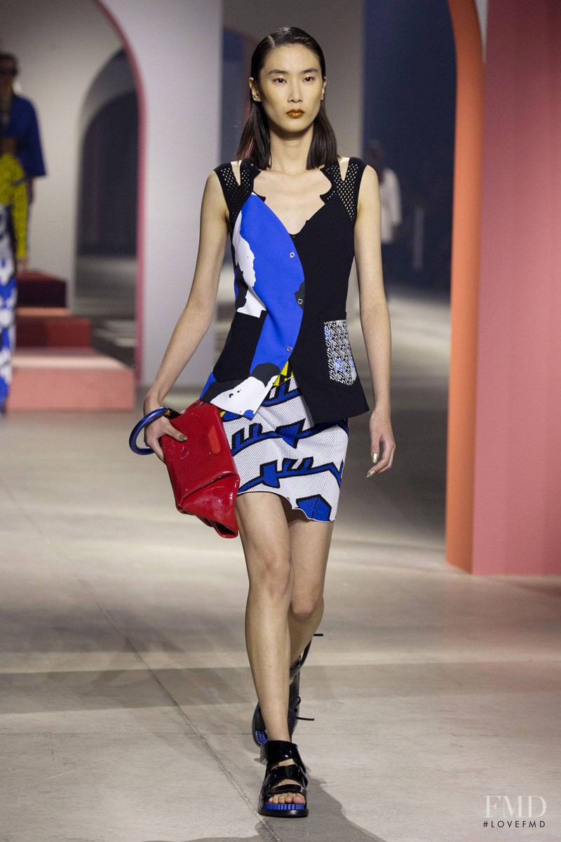Dongqi Xue featured in  the Kenzo fashion show for Spring/Summer 2016