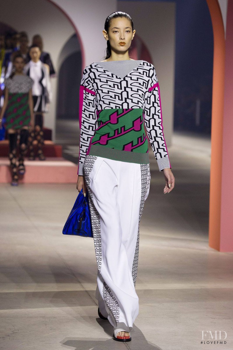 Tiana Tolstoi featured in  the Kenzo fashion show for Spring/Summer 2016