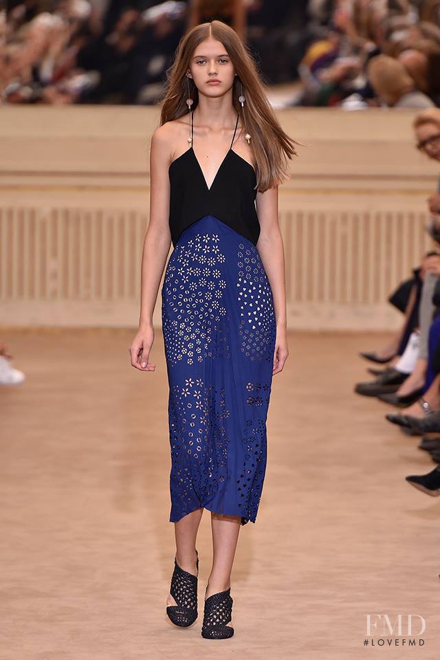 Anastasia Panasenko featured in  the Roland Mouret fashion show for Spring/Summer 2016