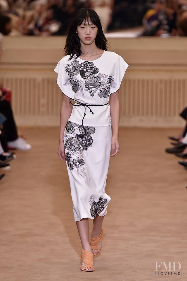 So Ra Choi featured in  the Roland Mouret fashion show for Spring/Summer 2016