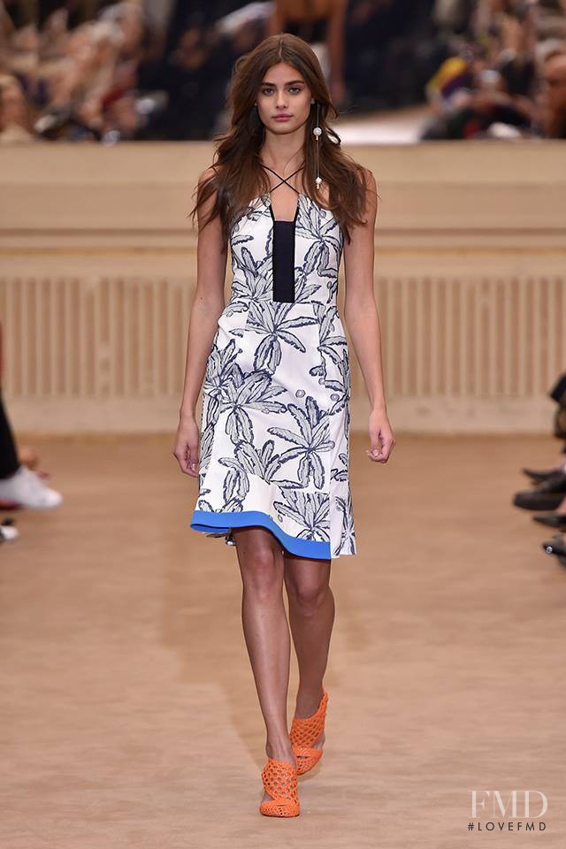 Taylor Hill featured in  the Roland Mouret fashion show for Spring/Summer 2016