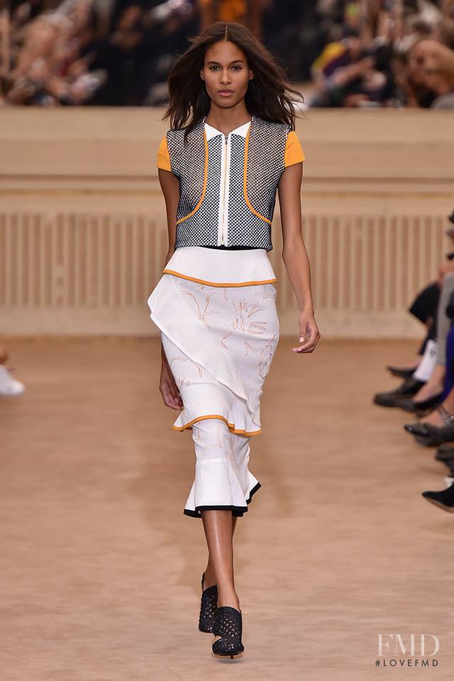 Cindy Bruna featured in  the Roland Mouret fashion show for Spring/Summer 2016