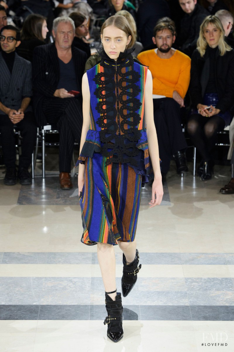 Lia Pavlova featured in  the Sacai fashion show for Spring/Summer 2016